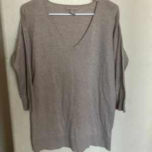 Banana Republic‎ Tan V-Neck Sweater Relaxed Fit
